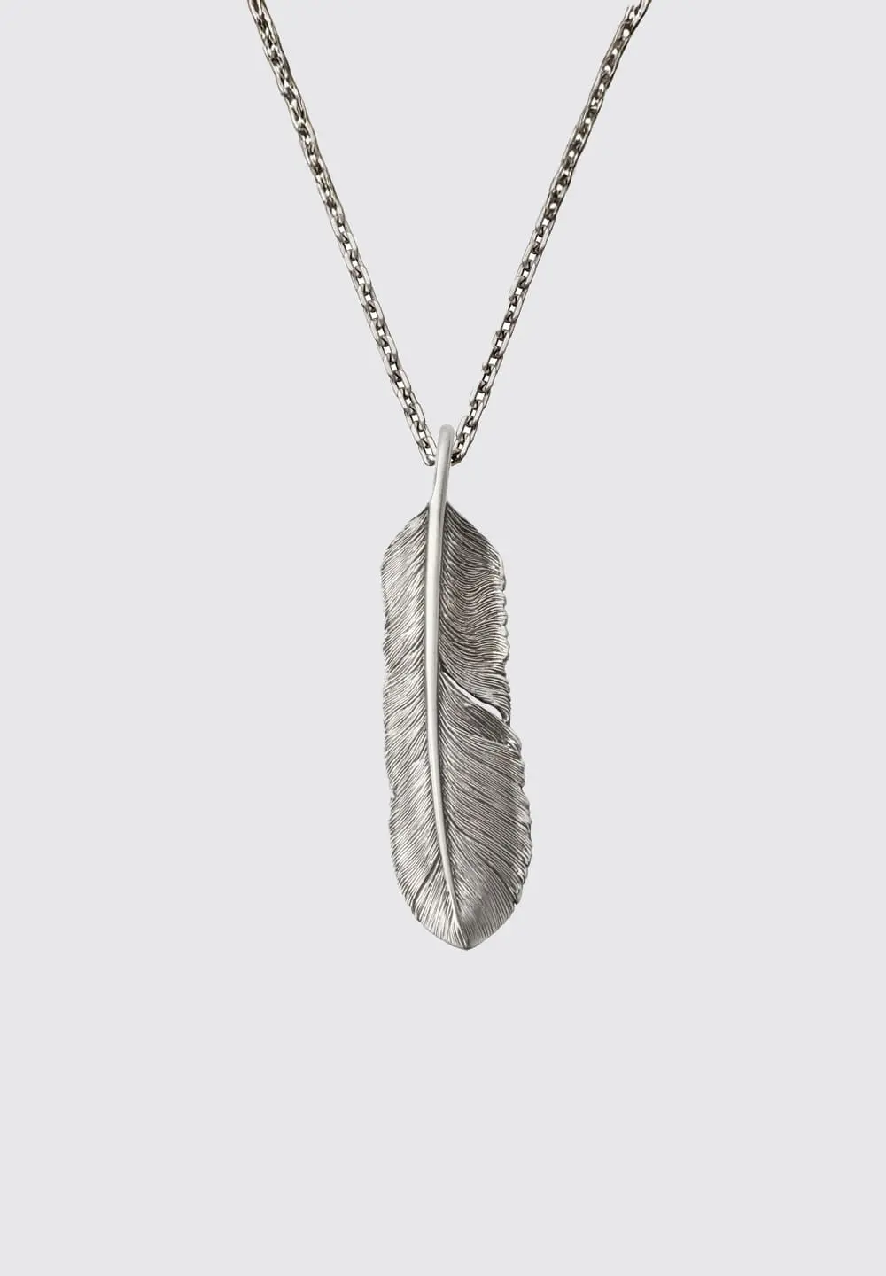 SAAD FEATHER (FACING LEFT) SILVER 925 PENDANT TOP - No Color