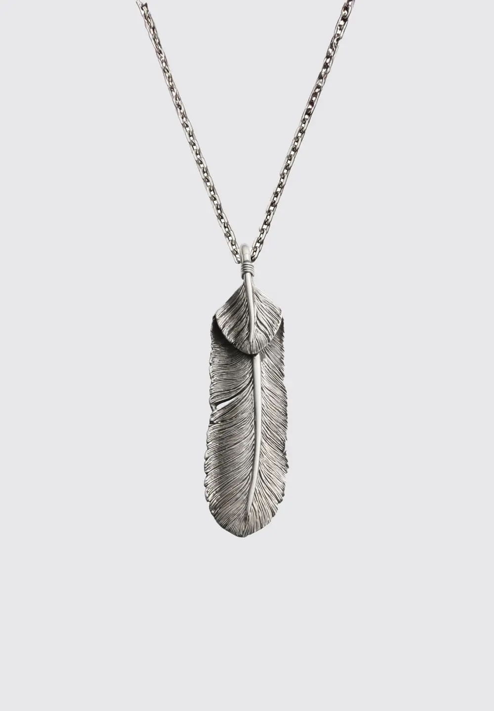 SAAD FEATHER (FACING RIGHT) SILVER 925 PENDANT TOP - No Color