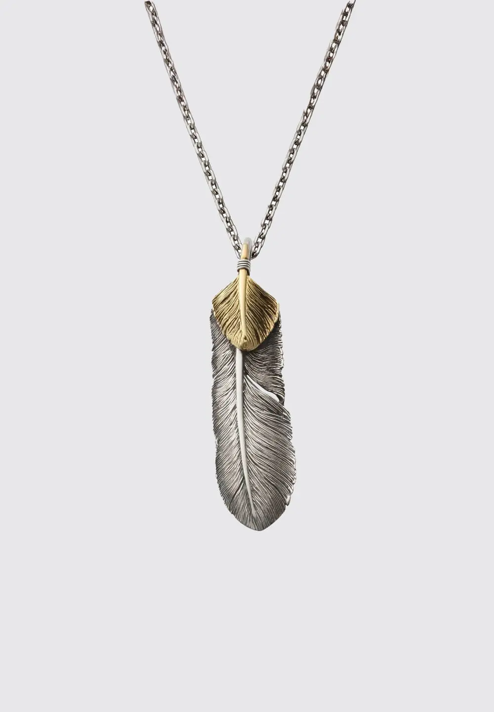 SAAD FEATHER (FACING LEFT) SILVER 925 PENDANT TOP - No Color