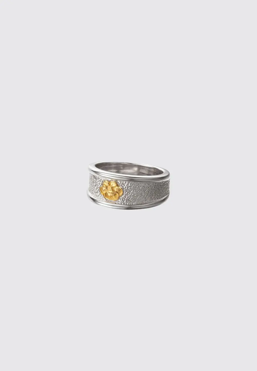 SAAD POPPY MOTIF SILVER 925 K24 (24K) GOLD PLATED RING/FINGER RING - No Color