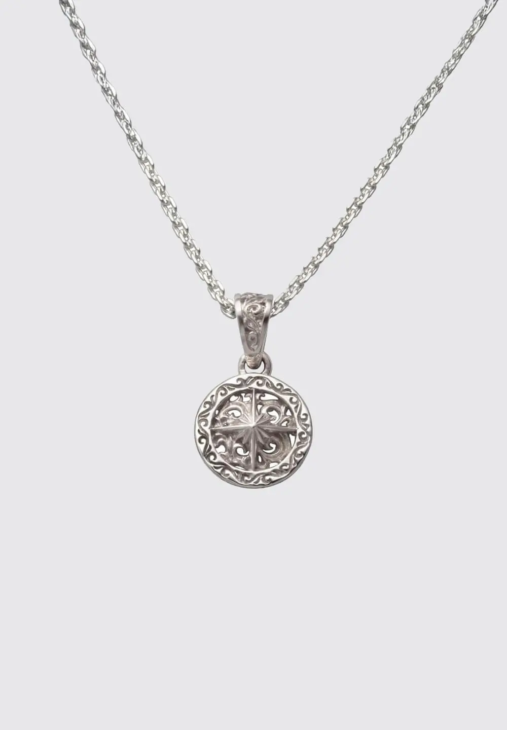 SAAD ROUND TYPE SUN SYMBOL SILVER 925 PENDANT TOP - No Color