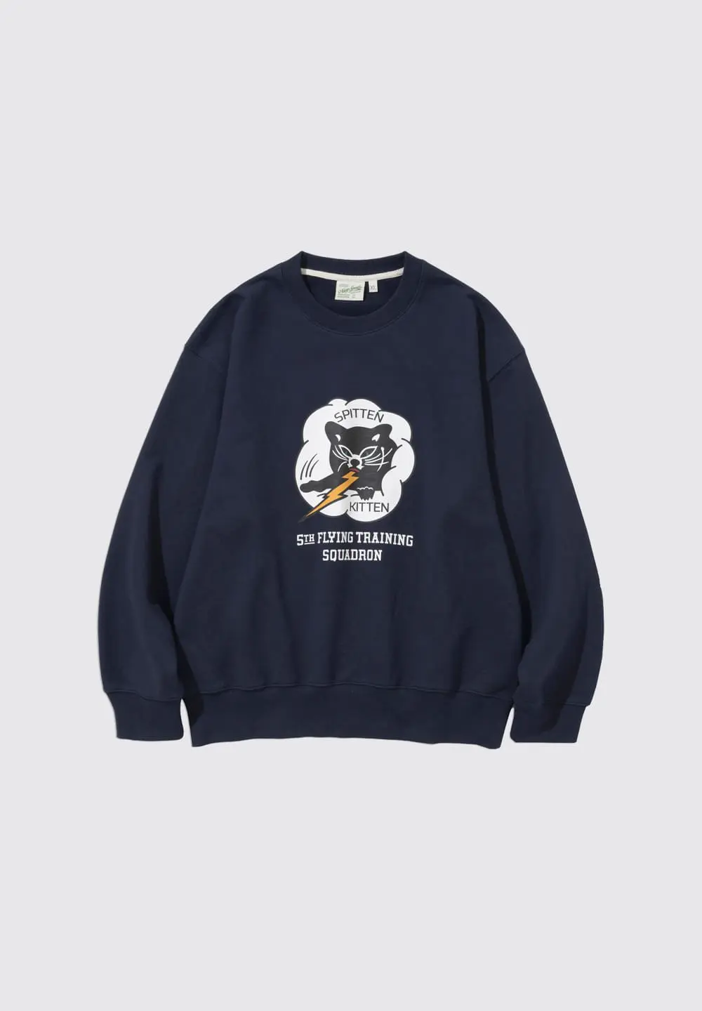 UNIFORM BRIDGE SPITTEN KITTEN SWEATSHIRTS - NAVY