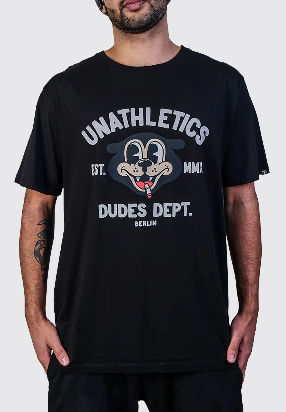 THE DUDES UNATHLETICS DEPT. T-SHIRT - BLACK