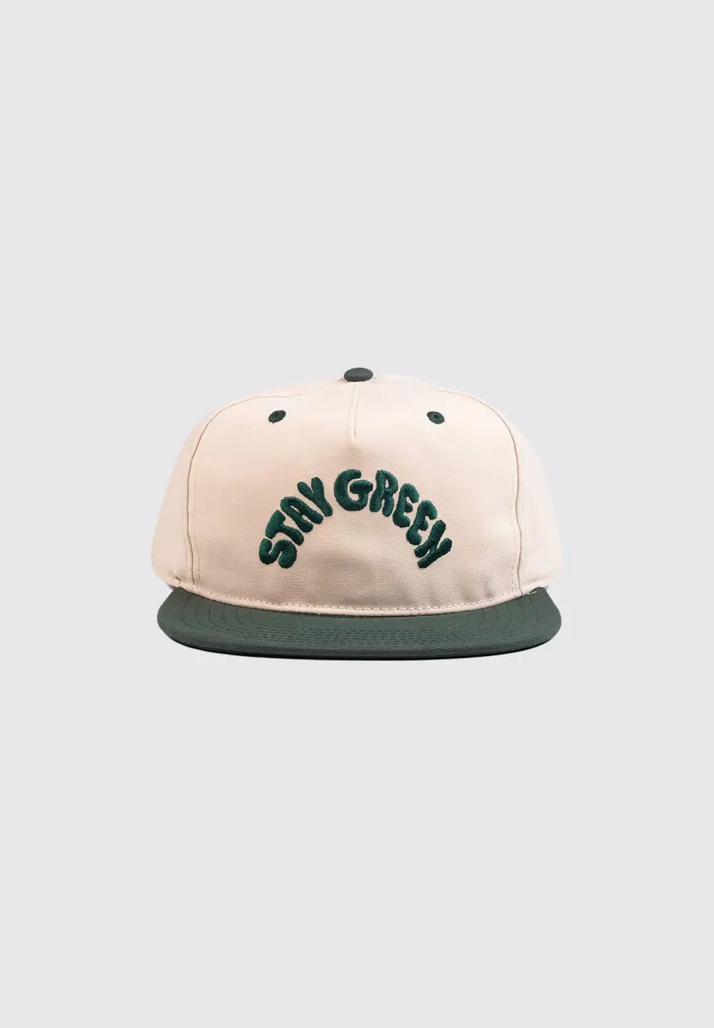 THE DUDES STAY GREEN HAT - OFF WHITE