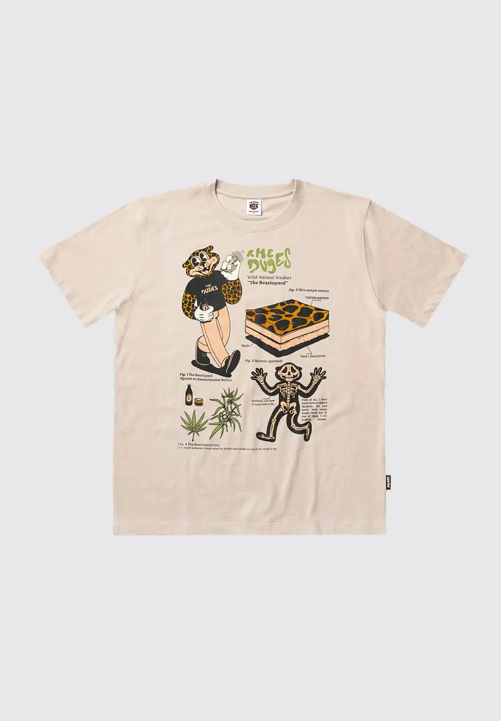 THE DUDES BEARLOPARD T-SHIRT - DESERT DUST