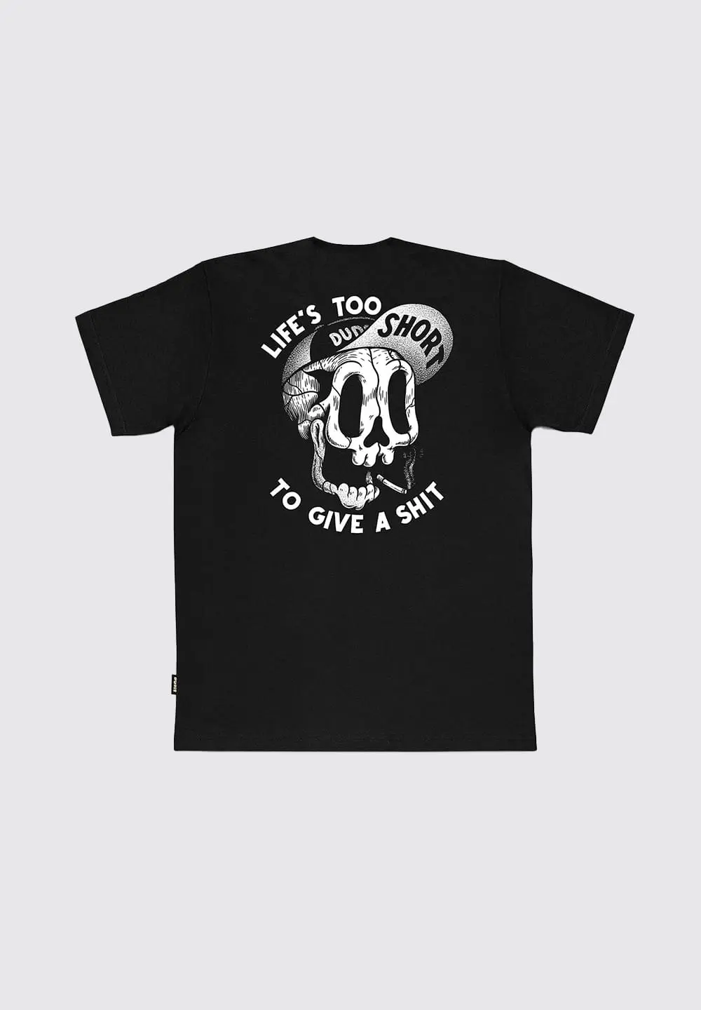 THE DUDES TOO SHORT SMOKES T-SHIRT - BLACK