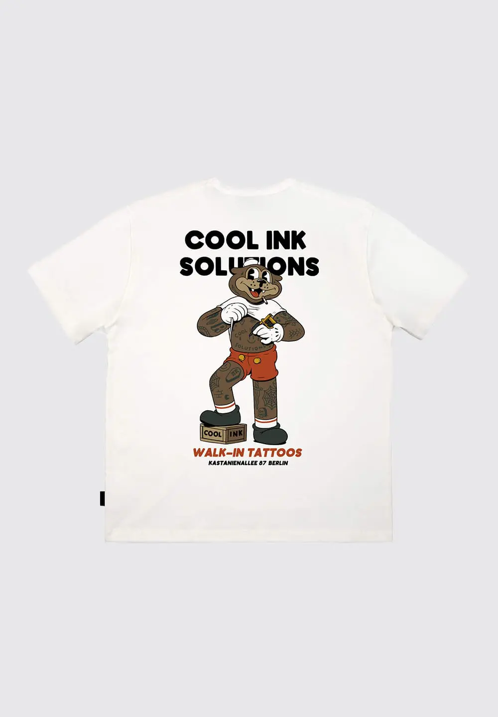 THE DUDES WALKING TATTOO T-SHIRT - OFF-WHITE