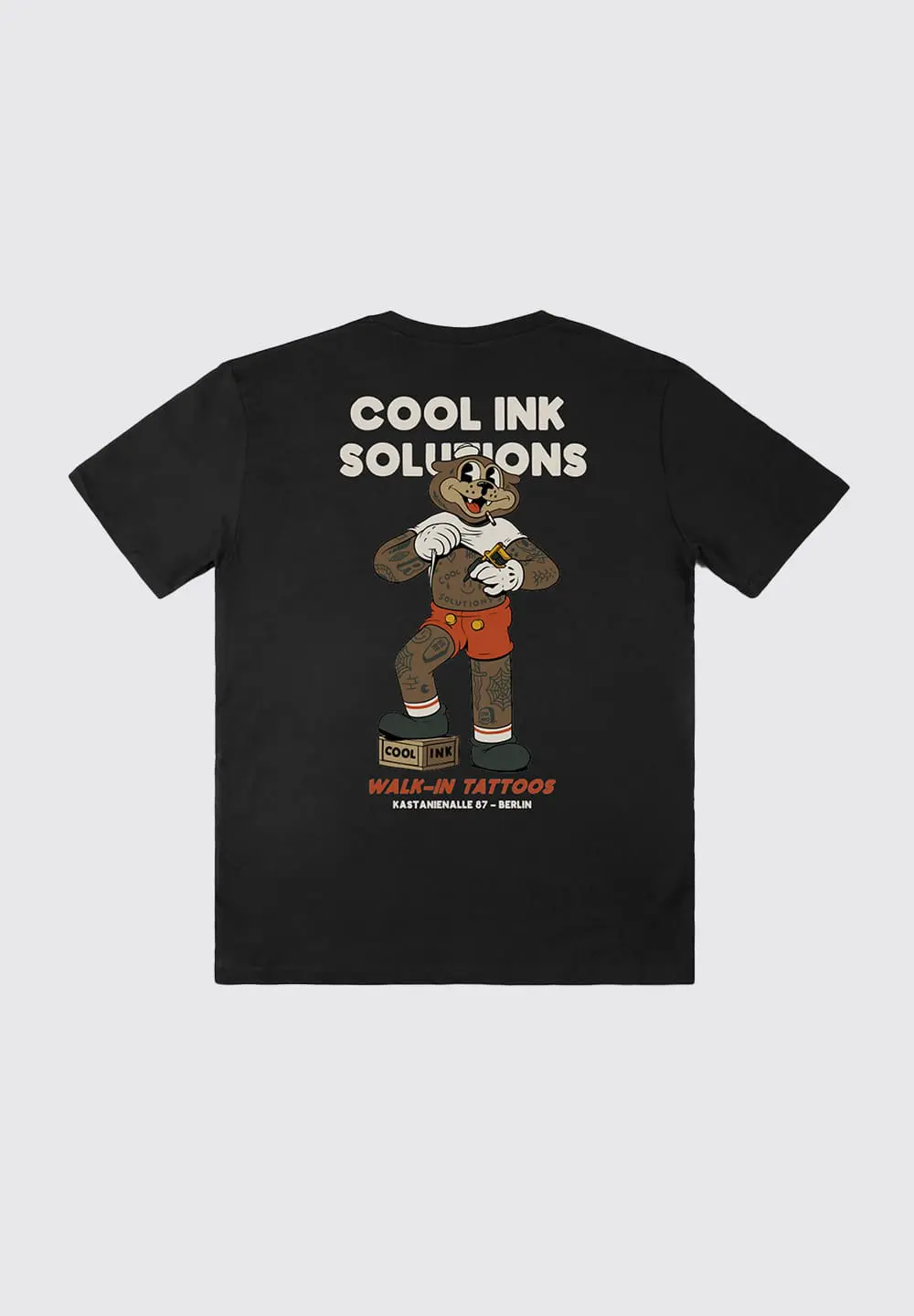 THE DUDES WALKING TATTOO T-SHIRT - BLACK
