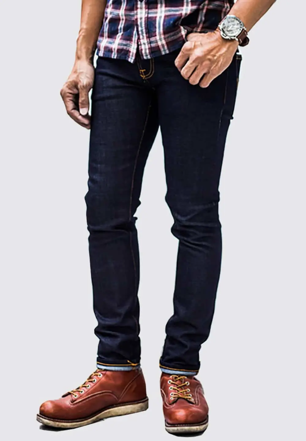 NUDIE JEANS THIN FINN - DRY DARK ORANGE