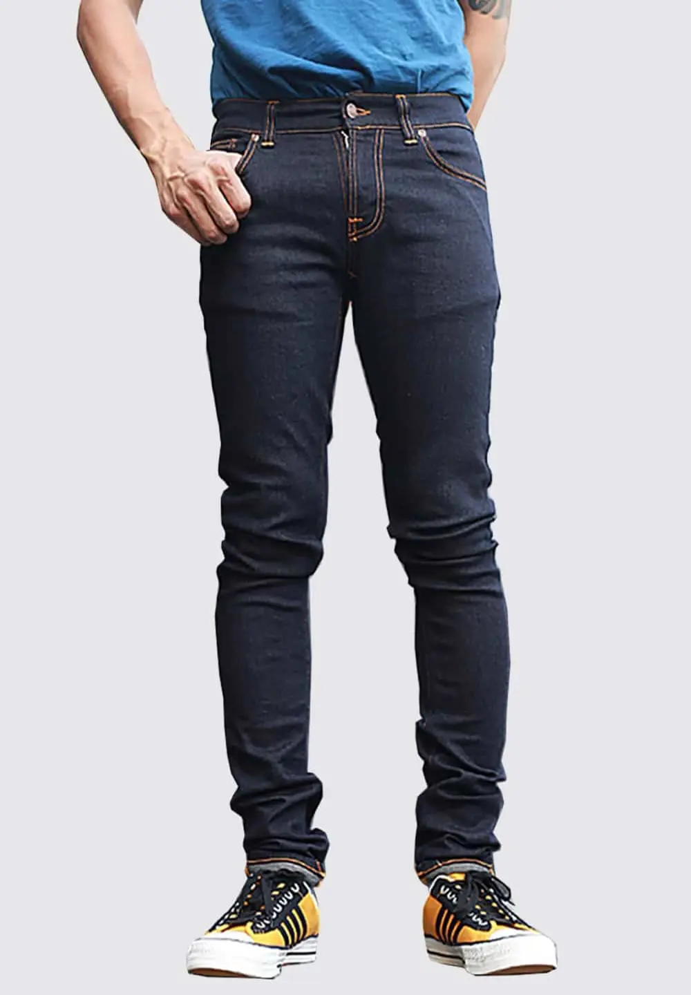 NUDIE JEANS TIGHT TERRY - RINSE RUST ORANGE