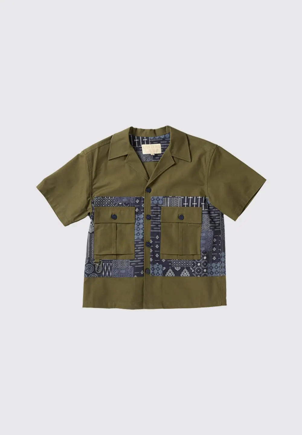 UNION LABS PATCH UP P43 S/S SHIRT - OLIVE