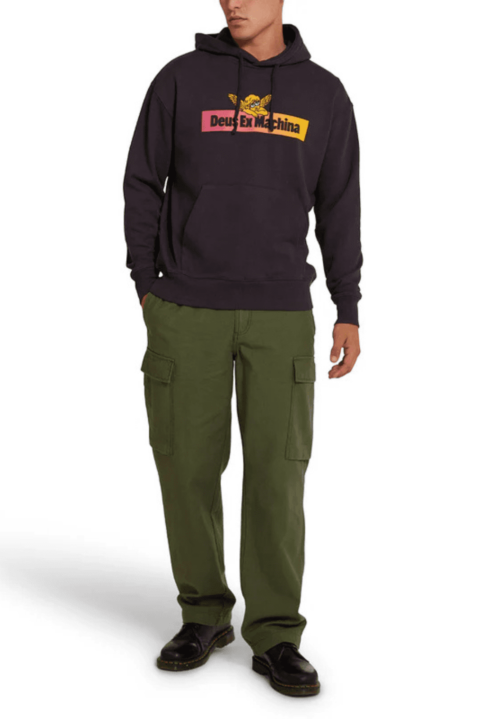 DEUS EX MACHINA ANGEL ENERGY HOODIE - ANTHRACITE