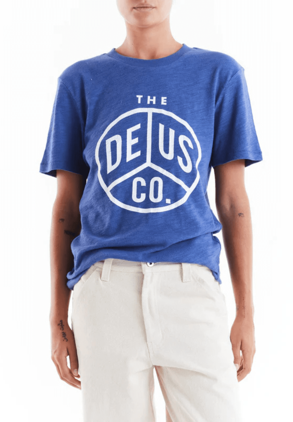 DEUS EX MACHINA OLD MATE TEE - MECHANIC BLUE