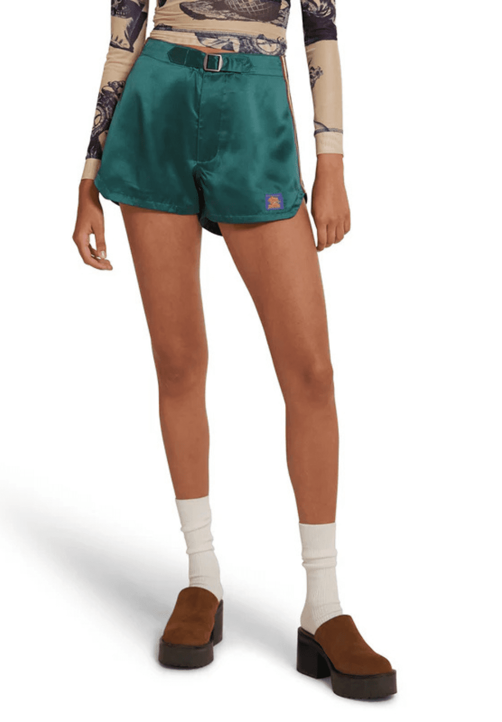 DEUS EX MACHINA JIJI SATIN SHORT - EMERALD