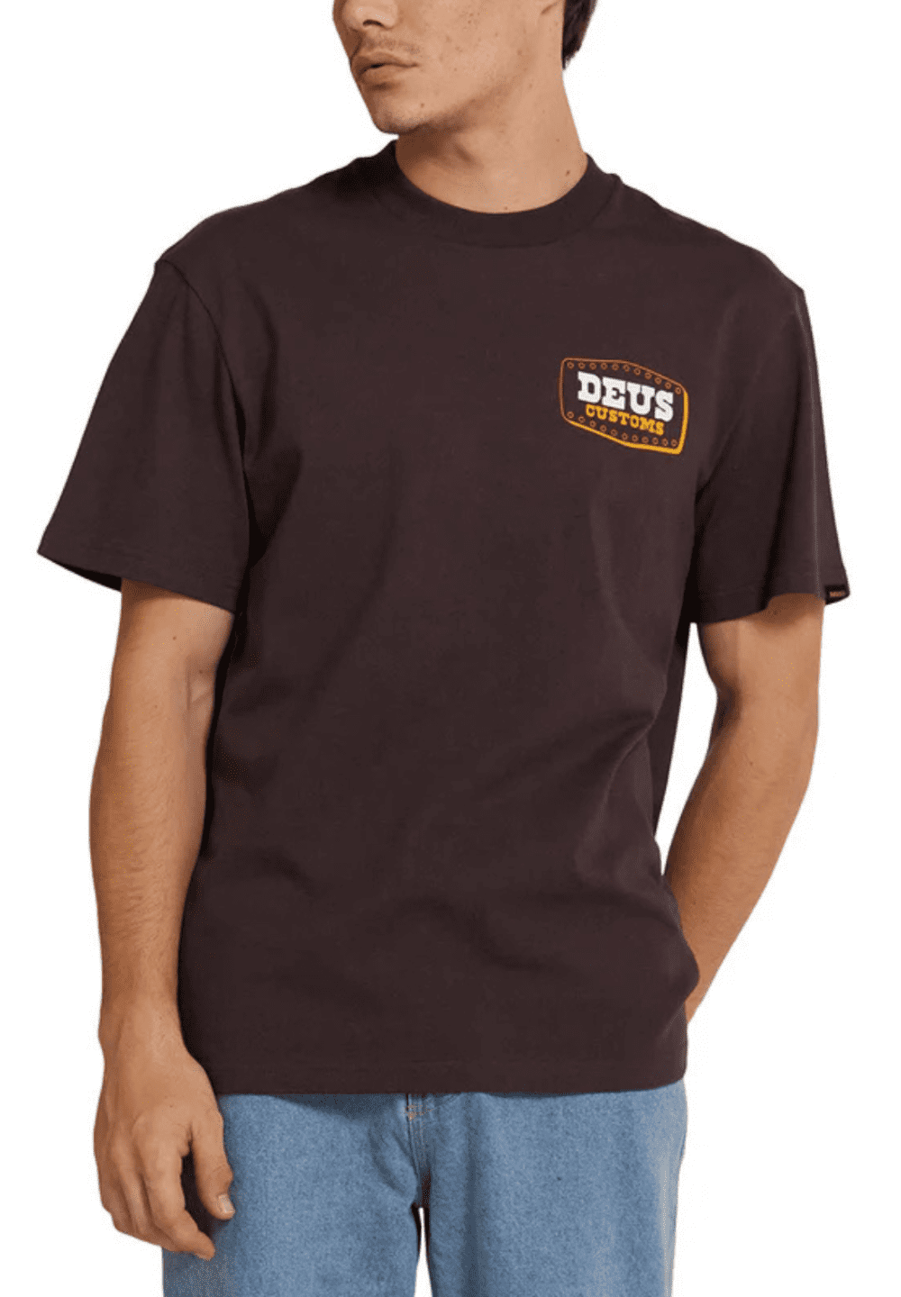 DEUS EX MACHINA BUCKLE UP TEE - CHOC BROWN