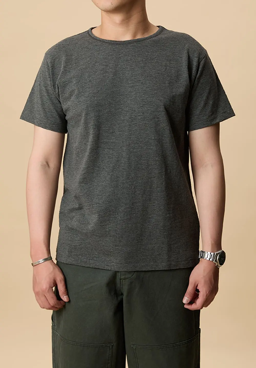 TELLURIDE SLUB COTTON TEE - GREY