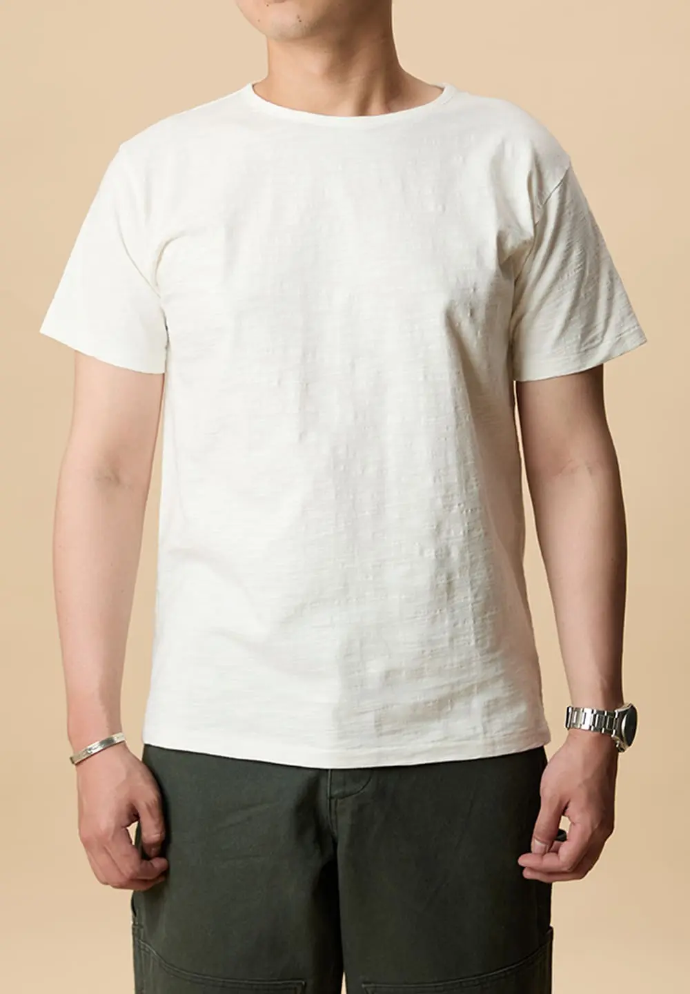 TELLURIDE SLUB COTTON TEE - WHITE