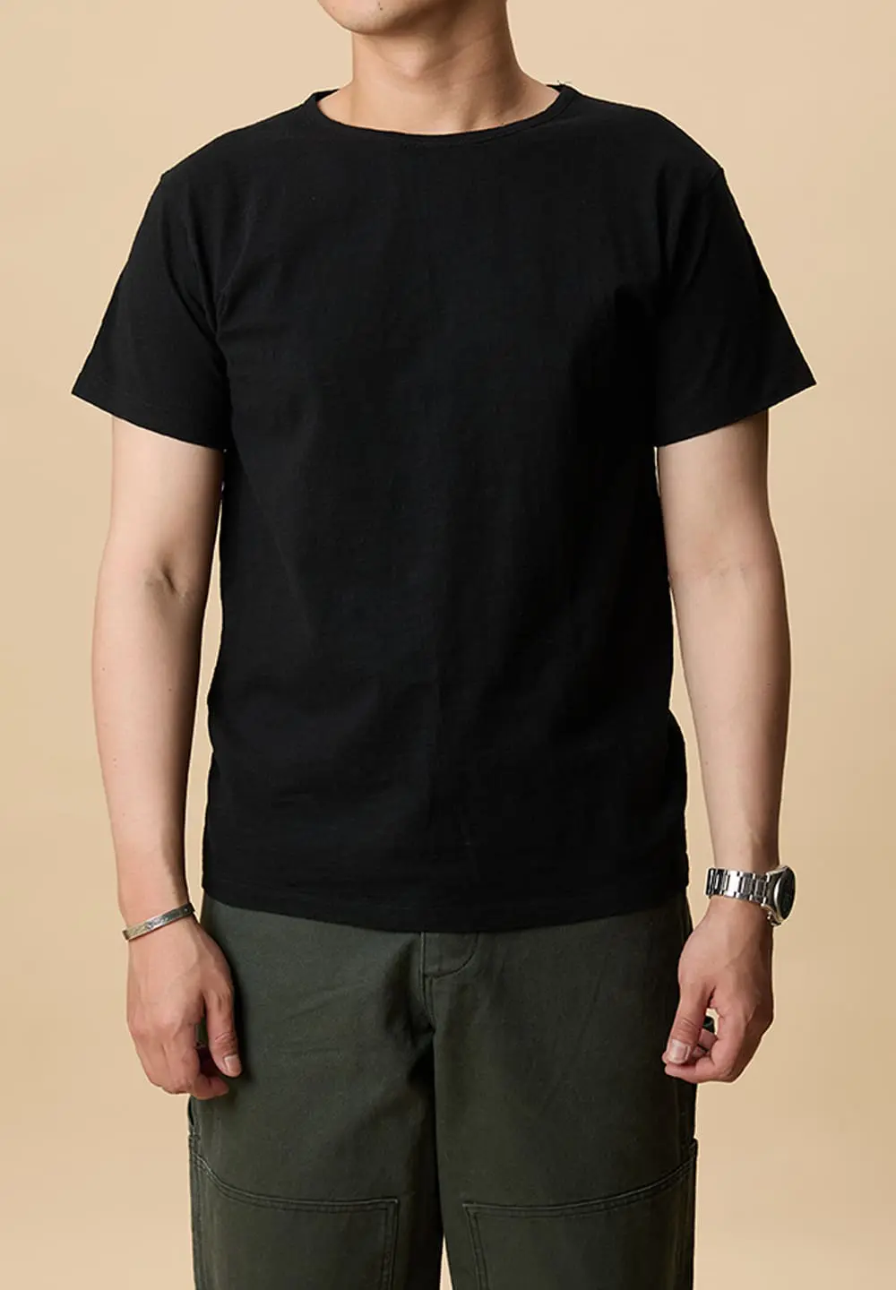 TELLURIDE SLUB COTTON TEE - BLACK