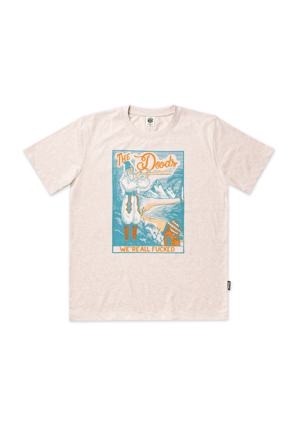 THE DUDES ALL FUCKED T-SHIRT - HEATHER RAINBOW