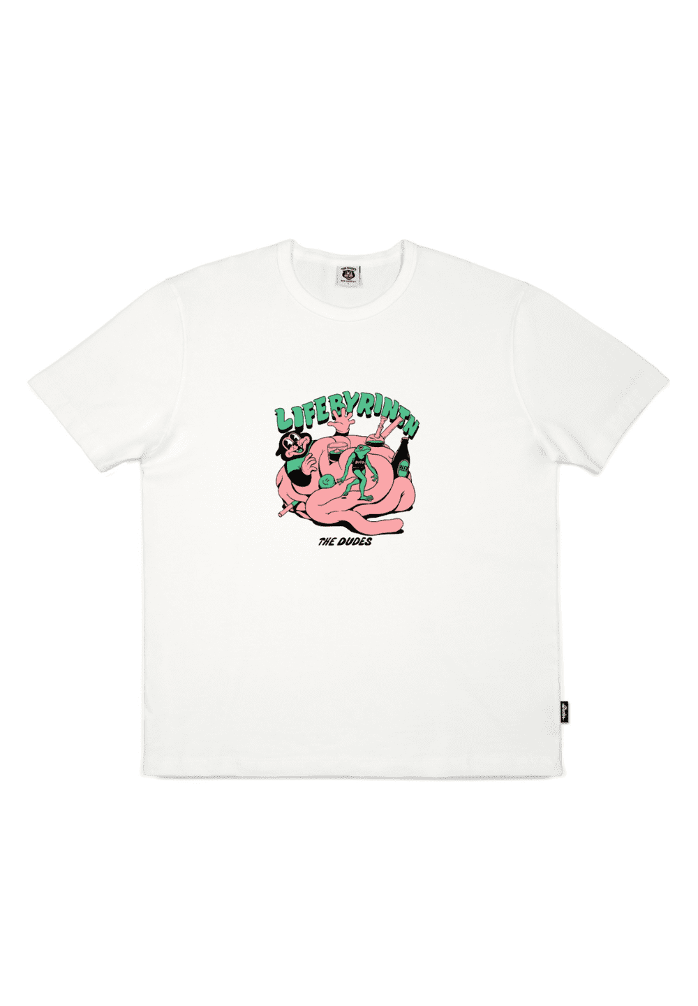 THE DUDES LIFEBYRINTH TEE S/S - CREAM - CREAM