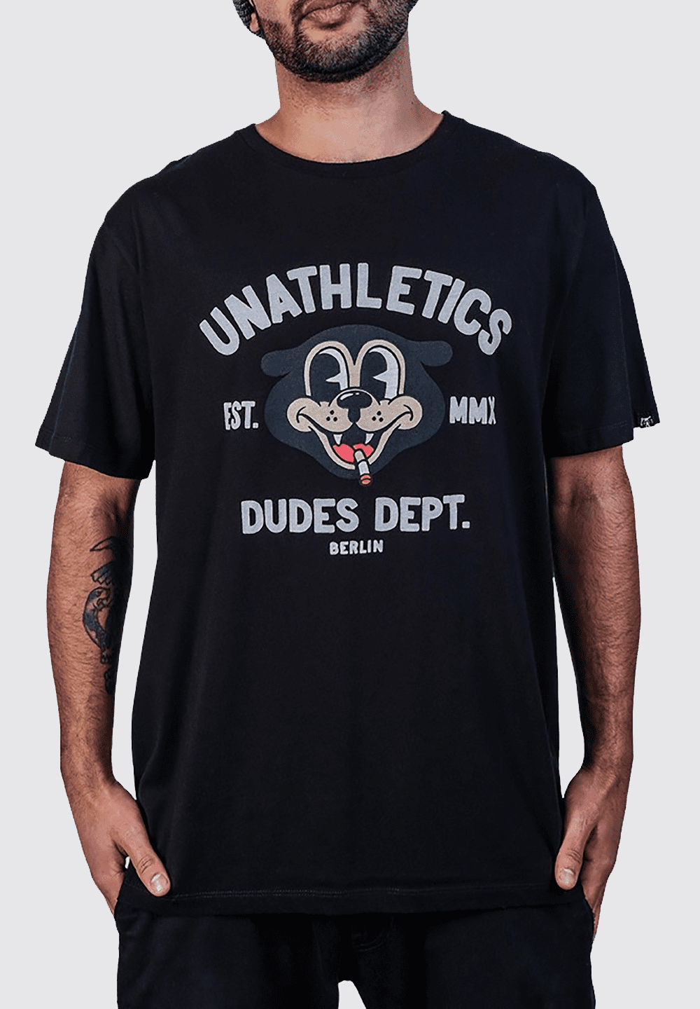 THE DUDES UNATHLETICS DEPT. T-SHIRT - BLACK