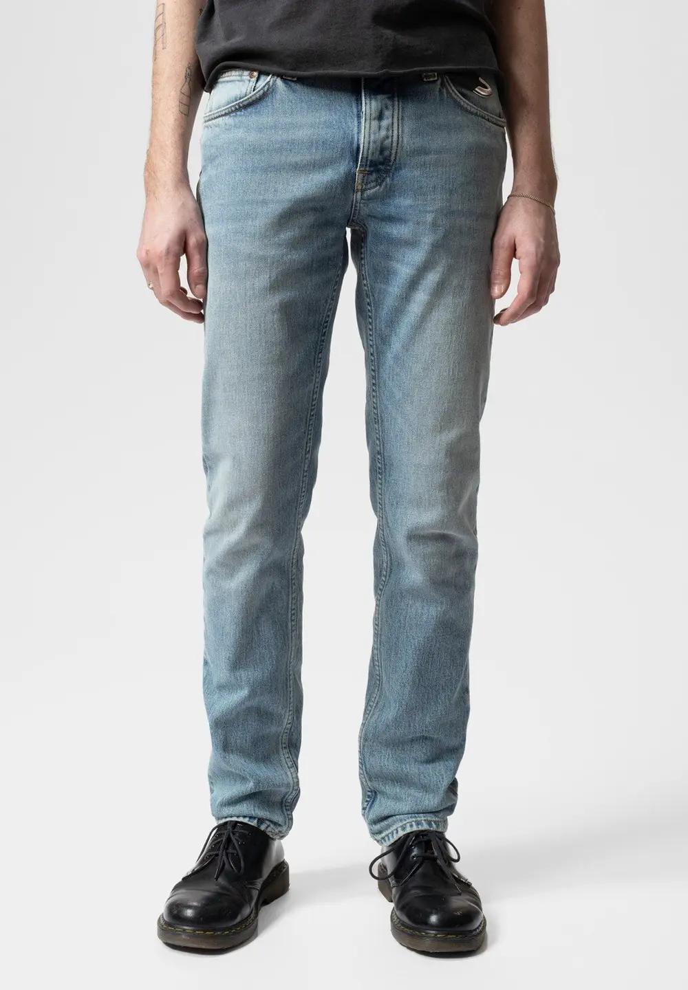 NUDIE Solid Ollie - Cloud Blue