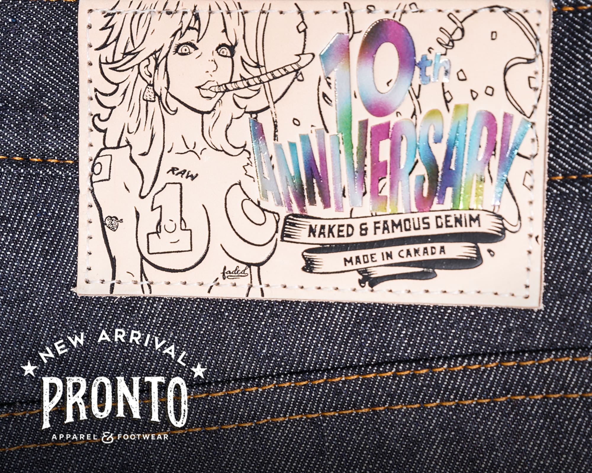 NEW ARRIVAL : NAKED & FAMOUS 10TH ANNIVERSARY SELVEDGE