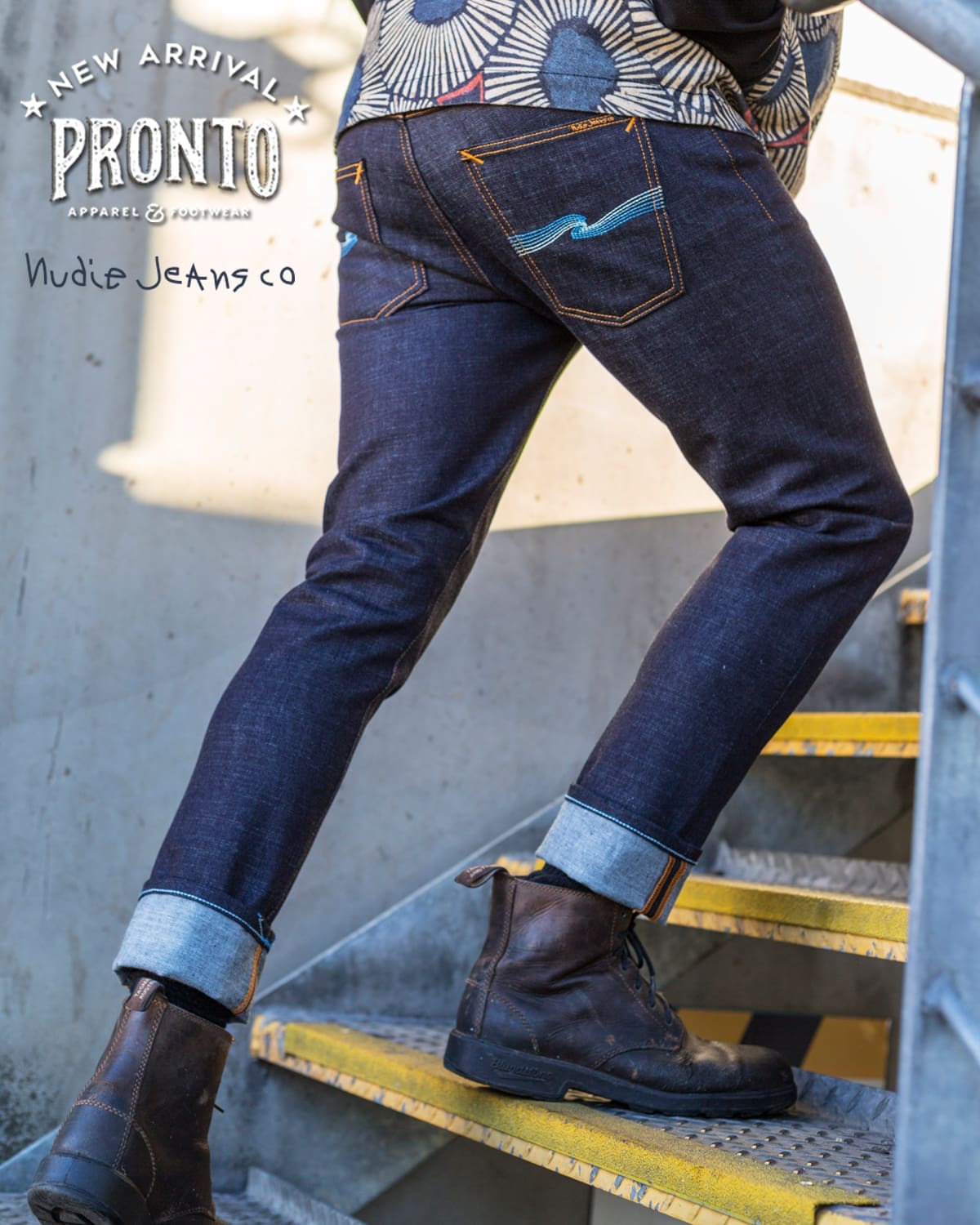 pronto nudie jeans aqua