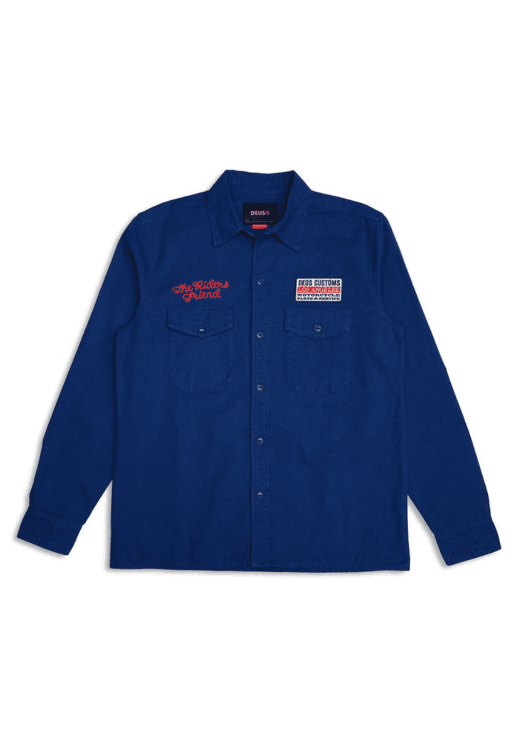 DEUS EX MACHINA BUCKLE UP SHIRT - MECHANIC BLUE